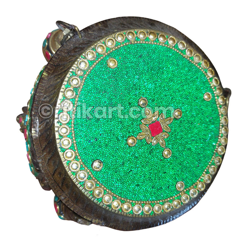  Brass Handcrafted Green Pidha.