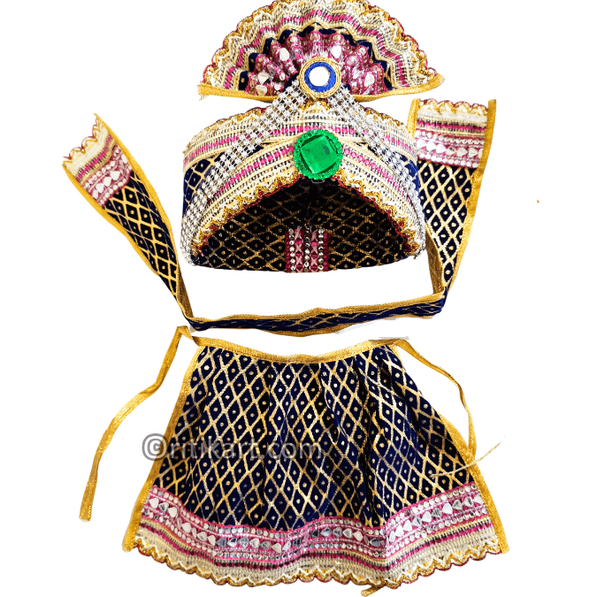 Jagannath Balabhadra Subhadra Puja Pagadi dress 08 inch