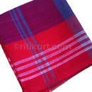 Dark Pink Cotton Striped Sambalpuri Rumal