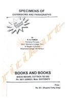 Specimens Of Expansions And Paragraphs By R. N. Panda.