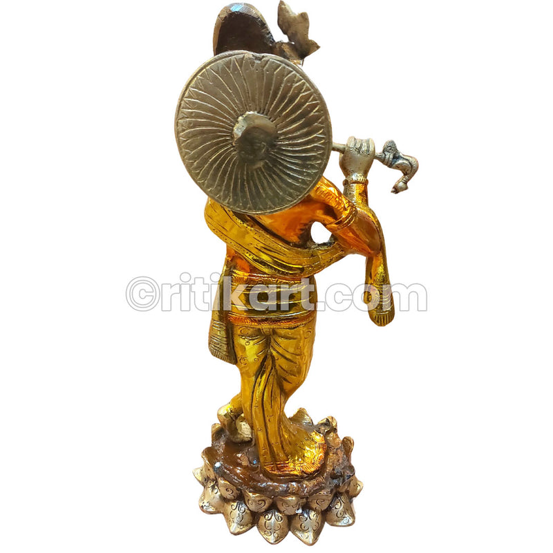 Brass Handcrafted Decorative  Krishna Statue.