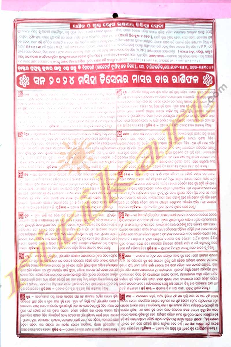 Kohinoor Odia Calendar 2025 କୋହେନୂର ପ୍ରେସ ଓଡ଼ିଆ କ୍ୟାଲେଣ୍ଡର ୨୦୨୪