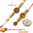 Antique Designed Bhaiya-Bhabhi Rakhi
