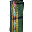 Pure Sutta Machha Bandha Deep Green–Mustard Uttaria Gamuchha