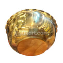 Brass Handcrafted Flower Edge Bowl.