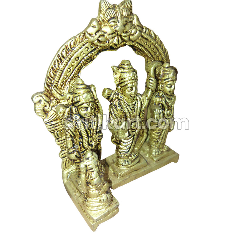 Brass Handcrafted Ram, Lakshman, Gita & Hanuman Idol.