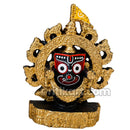 Jagannath Golden Statue with Yellow Flag | Lord Jagannath Idol for Home Temple, Puja & Spiritual Decor