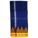 Deep Blue Yellow Border Gamucha
