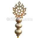 Brass Handcrafted Heavy Mandir Sikhar Kalash With Nilachakra.