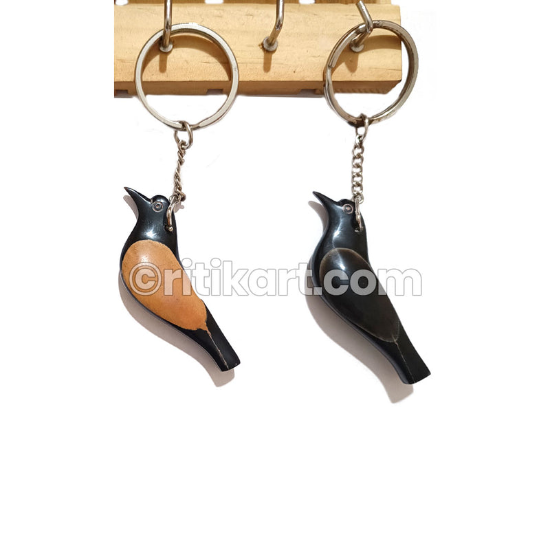 Cow Horn Made Key Rings (Set of 3).