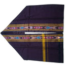 Pure Sutta Machha Bandha Deep Purple–Mustard Uttaria Gamuchha