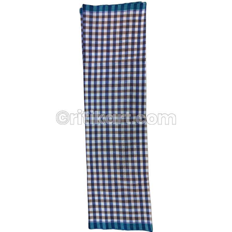 Light purple Small Check Pattern Sambalpuri Gamucha