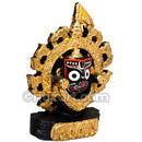 Jagannath Golden Statue with Yellow Flag | Lord Jagannath Idol for Home Temple, Puja & Spiritual Decor