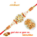 Designer Moti With Stone Rakhi