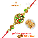 Kundan Peacock Designer Rakhi