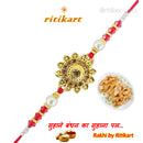 Designer Crystal Sun Flower Fancy Rakhi