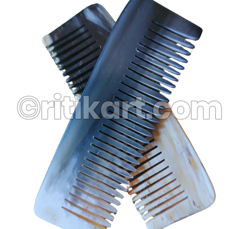 Pure Buffalo Horn Baby Hair Comb 8cm(Pack of 2)