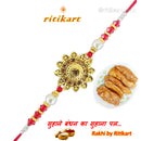 Designer Crystal Sun Flower Fancy Rakhi