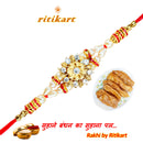 Designer Moti With Stone Rakhi