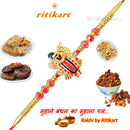 Religious Lord Krishna Golden Rakhi