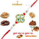 Designer Pearl and Stone Rakhi