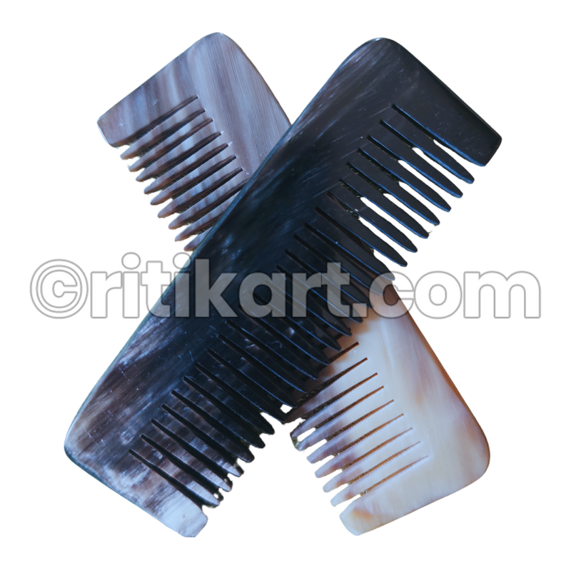 Pure Buffalo Horn Baby Hair Comb 8cm(Pack of 2)