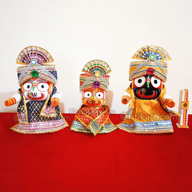 Jagannath Balabhadra Subhadra puja Pagadi dress 1 Feet
