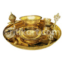 Balakati brass puja thali set Large size