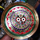 Hand-Painted Decorative Brass Wall Hanging Plate | Lord Jagannath Patitapaban