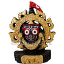 Jagannath Golden Statue with Red Flag | Lord Jagannath Idol for Home Temple, Puja & Spiritual Decor