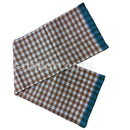 Light Brown Small Check Pattern Sambalpuri Gamucha
