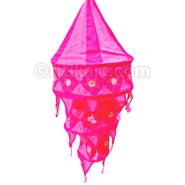 Light & Dark Pink Pipili Lampshade Applique - 3 steps