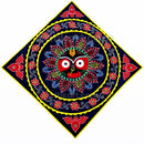 Blue Lord Jagannath Design Wall Hanging Applique