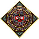 Meroon Lord Jagannath Design Wall Hanging Applique