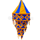 Orange & Blue Pipili Lampshade Applique - 3 steps