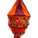 Orange & Brown Traditional Pipili Hanging Lampshade