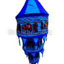 Pipili Lampshade Flower & Elephant Design-3 Step (Blue & Sky).