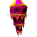 Pipili Lampshade Flower & Elephant Design-3 Step (Yellow, Dark Pink)