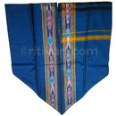 Pure Sutta Machha Bandha Deep Blue–Golden Mustard Uttariya Gamuchha