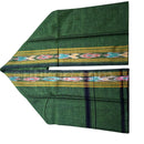 Pure Sutta Machha Bandha Deep Green–Mustard Uttaria Gamuchha