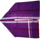 Purple with White Border Pure Sutta Taraboi Gamuchha