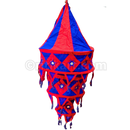 Red & Blue Pipili Lampshade Applique - 3 steps