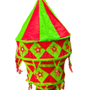 Red & Green Pipili Lampshade Applique - 3 steps