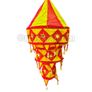 Red & Yellow Pipili Lampshade Applique - 3 steps