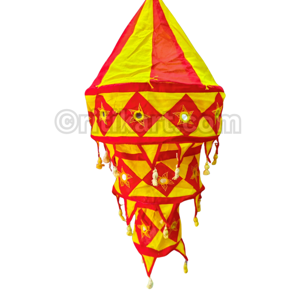 Red & Yellow Pipili Lampshade Applique - 3 steps