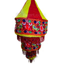 Red Yellow Pipili Traditional Embroidered Lampshade