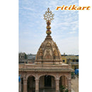 Brass Handcrafted Heavy Temple Peak Kalash With Nilachakra.
