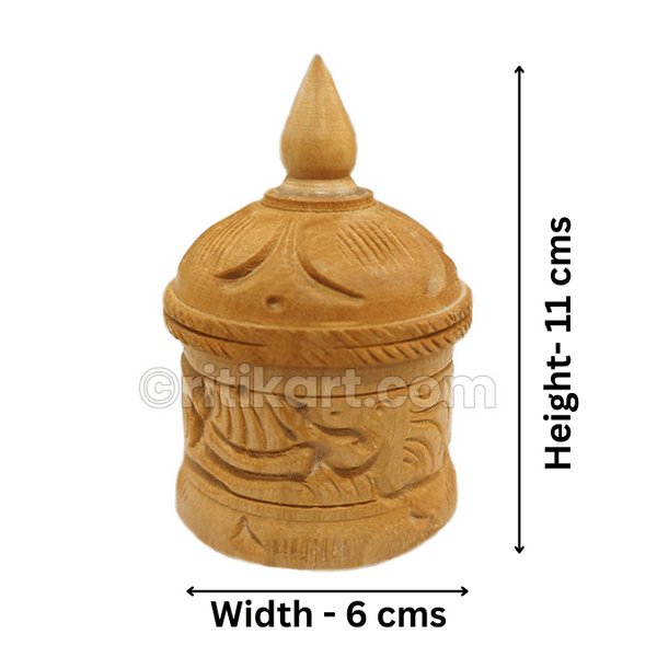 Wooden Sindoor Dani(Temple Design)