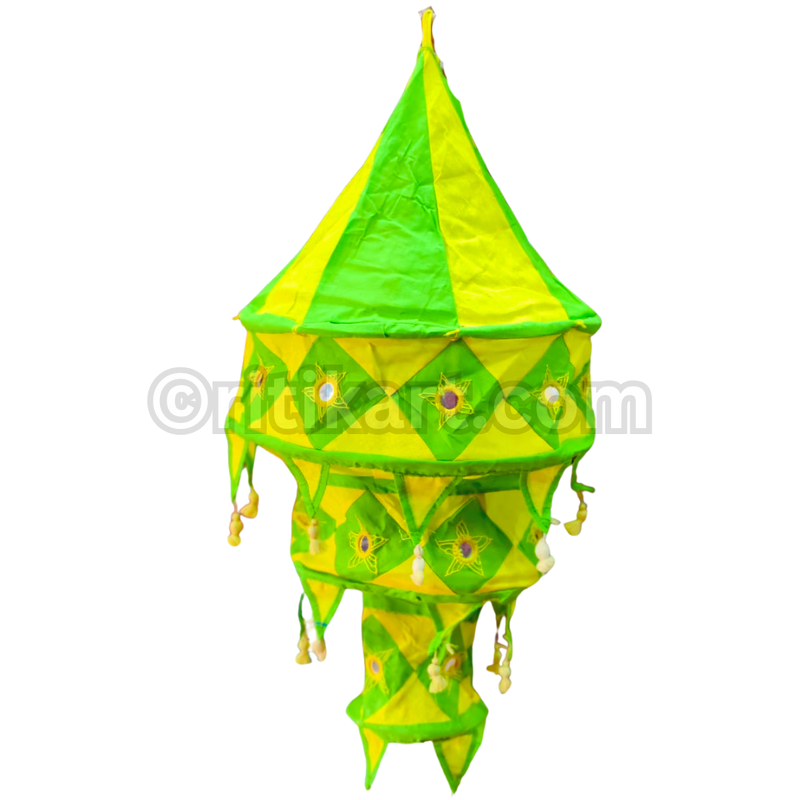 Yellow & Green Applique Lampshade - 3 steps