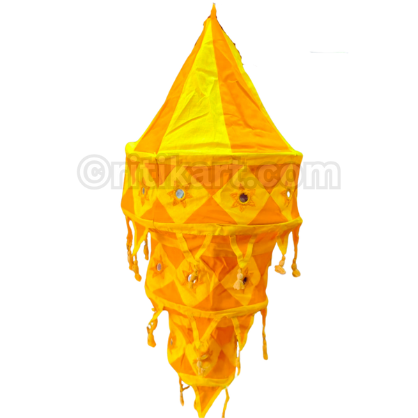 Yellow & Orange Pipili Lampshade Applique - 3 steps